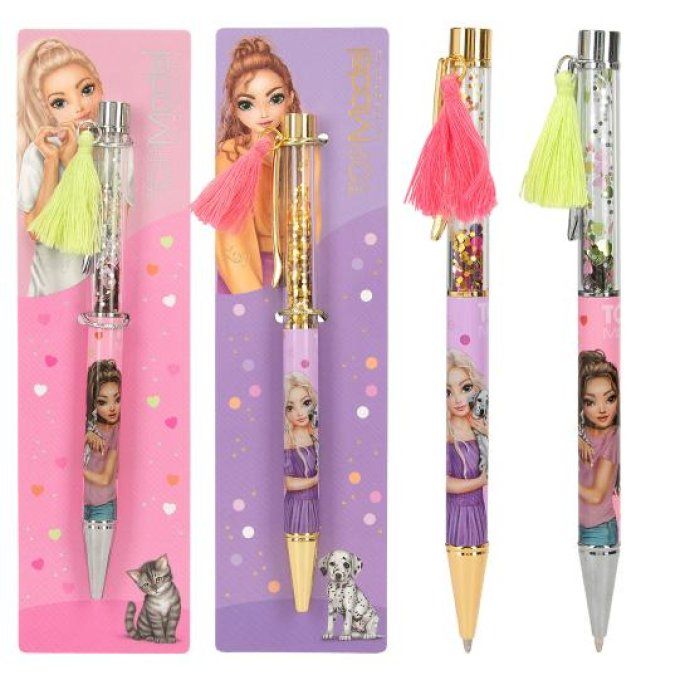 Stylo à bille avec confettis