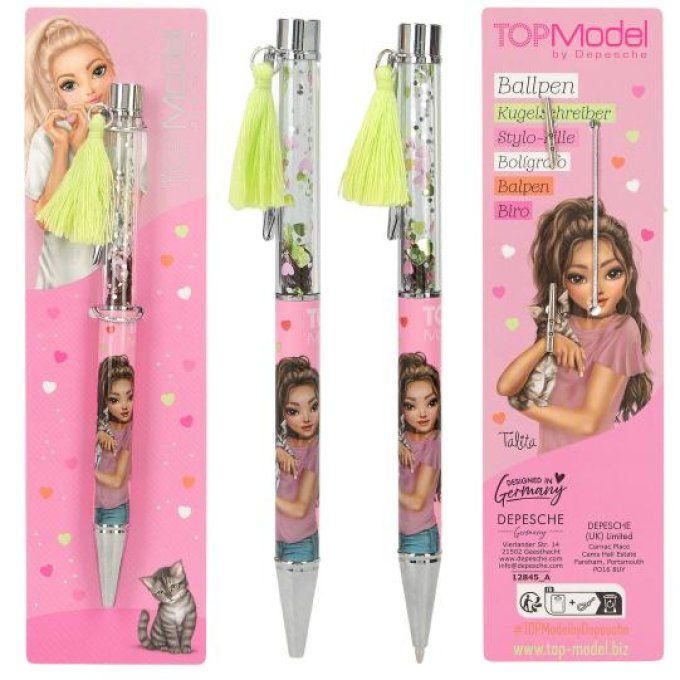 Stylo à bille avec confettis