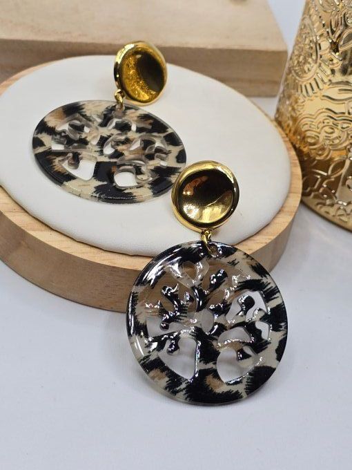 BOUCLES D'OREILLES LEOPARD